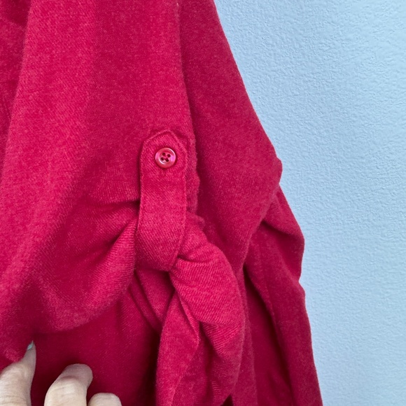 TORRID 'HARPER' Red Pullover 3/4 Button Sleeve Oversized Top / Size Plus 4 - Picture 8 of 15